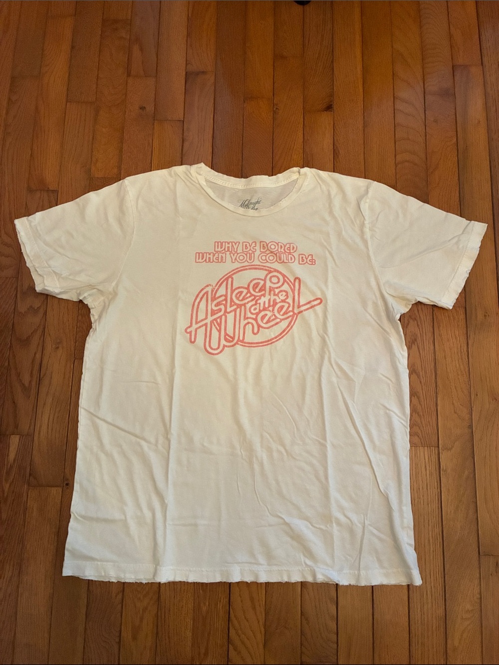 Midnight Rider Asleep At The Wheel Graphic Tee (Cream & Peachy Pink)